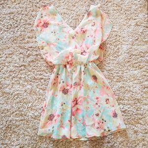 Bright floral summer cocktail